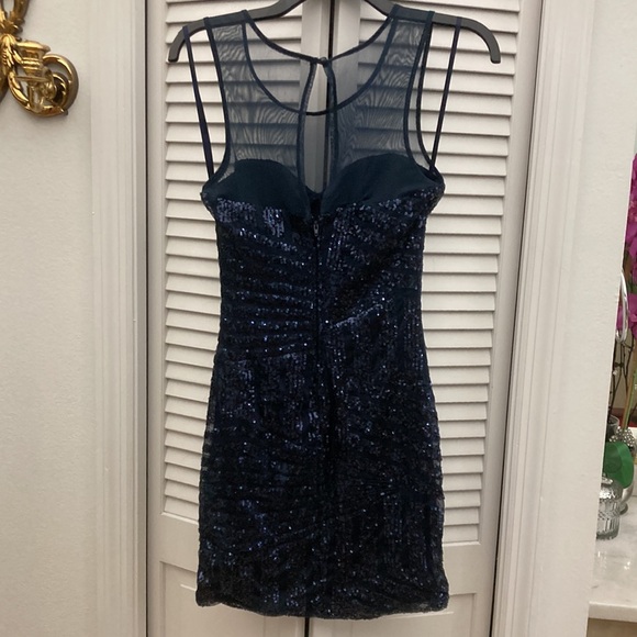 Macy's Navy Sequin Mini Dress - Picture 6 of 15